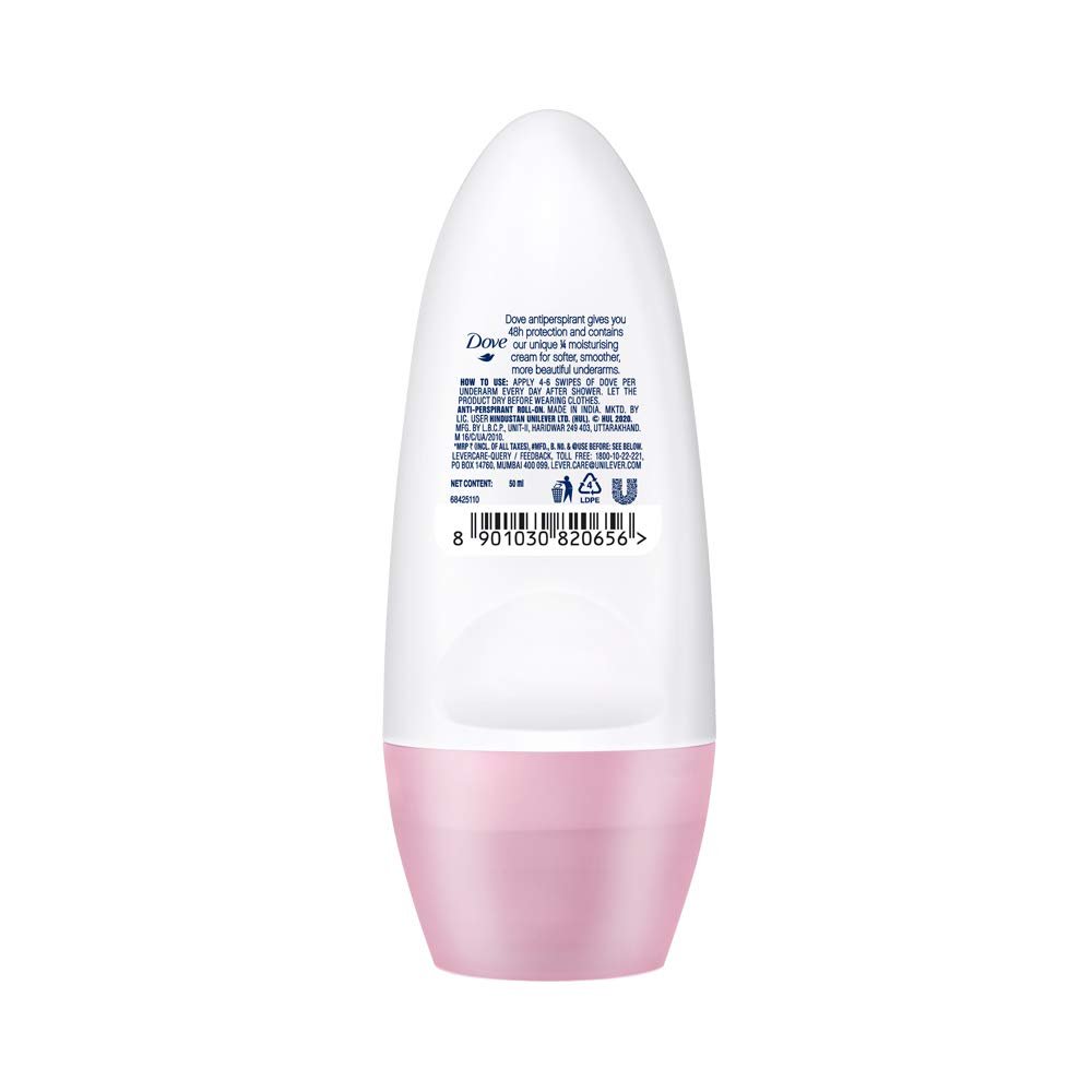 Dove Eventone Deodorant Roll-On for Women | 48H Odour Protection | Helps Maintain Even-Toned Underarms | ¼ Moisturising Cream | Alcohol & Paraben Free | 50ml - Image 2