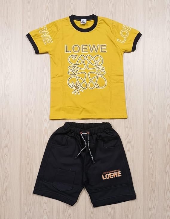 Kids Cotton Clothing Set | Fancy Printed T-Shirt & Pants | Soft & Comfortable Casual Outfit for Baby Boys - Image 2