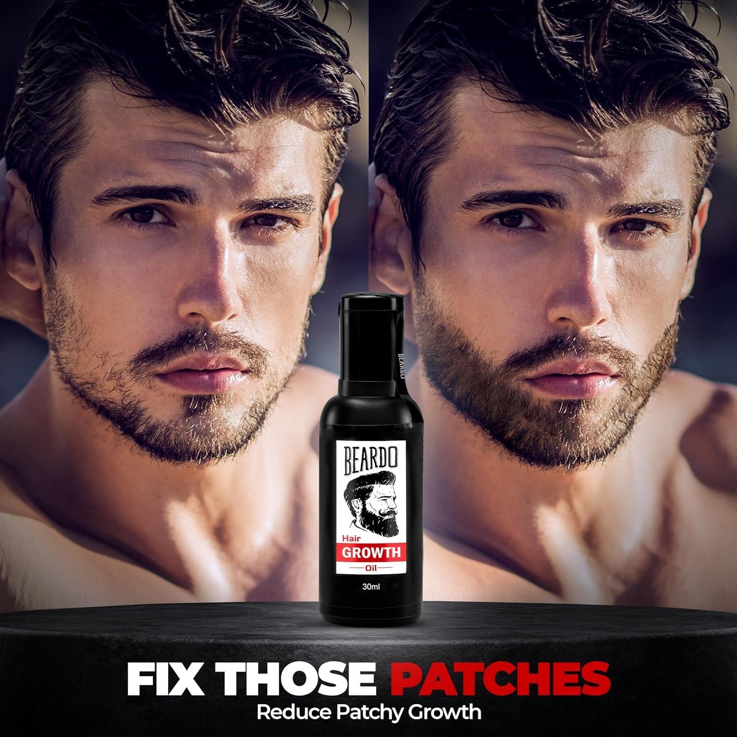 Beardo Beard & Hair Growth Oil | Helps Reduce Beard Patches & Supports Fuller Beard Growth | With Vegetable Protein, Zinc, Vitamin B6 & Copper Peptides | 30ml - Image 3
