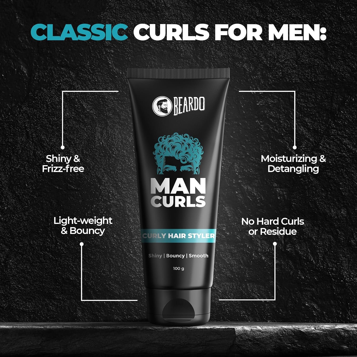 Beardo Man Curls Curl Cream | Flaxseed Gel Hair Styling Cream | Defines & Enhances Curly & Wavy Hair | Bouncy, Shiny & Defined Curls | Non-Sticky Long-Lasting Hold | 100g - Image 2