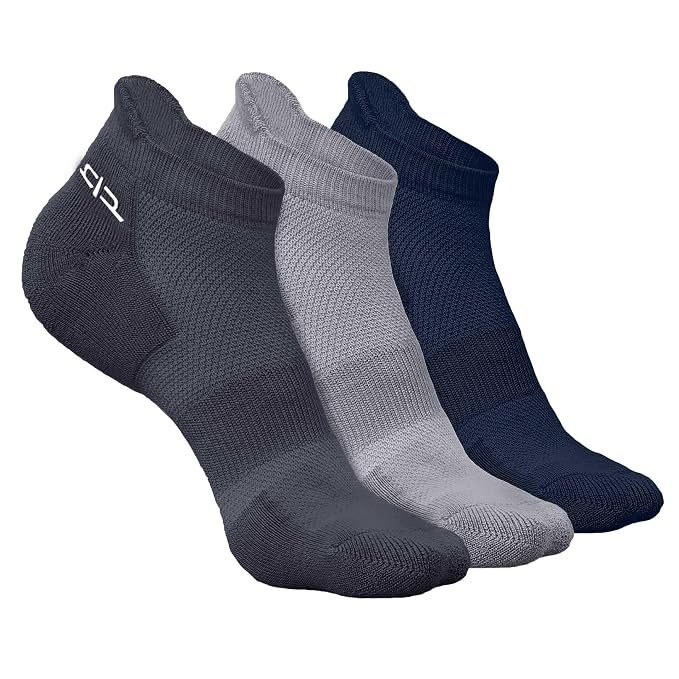 HEELIUM Bamboo Ankle Socks for Men | Ultra Soft, Breathable & Odour-Free | Anti-Bacterial Cushioned Socks